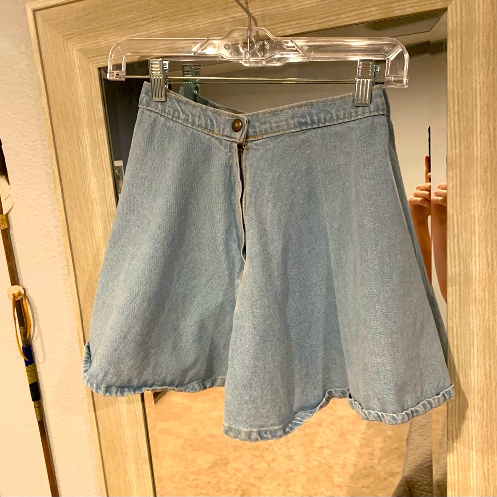 American Apparel Jean Mini-Skirt